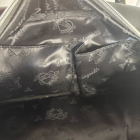 Betsey Johnson air travel handbag  black/pink with Vintage Design - Picture 11 of 13